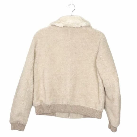 River Island Aristo Punk Teddy Fleece Jacket NWT US 8 - Picture 2 of 12